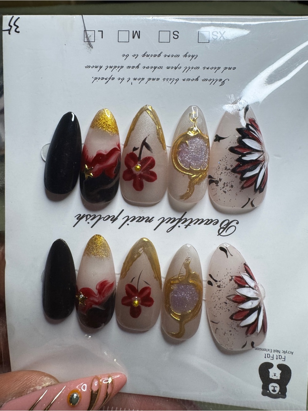 Trio, large press-on nail set for sale ,3 for $20